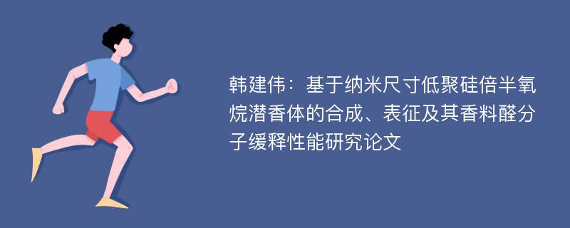 韩建伟：基于纳米尺寸低聚硅倍半氧烷潜香体的合成、表征及其香料醛分子缓释性能研究论文