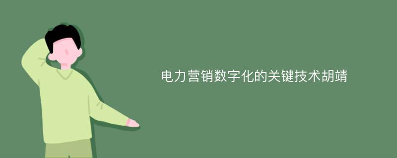 电力营销数字化的关键技术胡靖