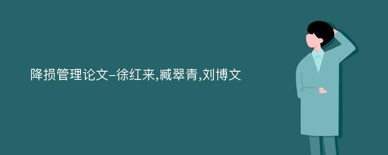 降损管理论文-徐红来,臧翠青,刘博文