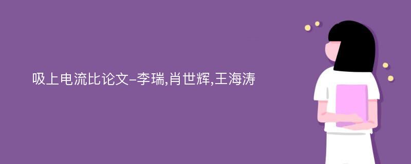 吸上电流比论文-李瑞,肖世辉,王海涛