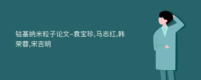 钴基纳米粒子论文-袁宝珍,马志红,韩荣蓉,宋吉明