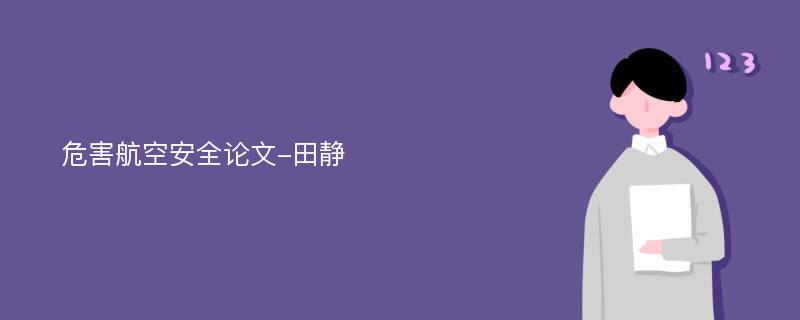 危害航空安全论文-田静