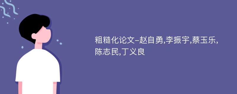 粗糙化论文-赵自勇,李振宇,蔡玉乐,陈志民,丁义良