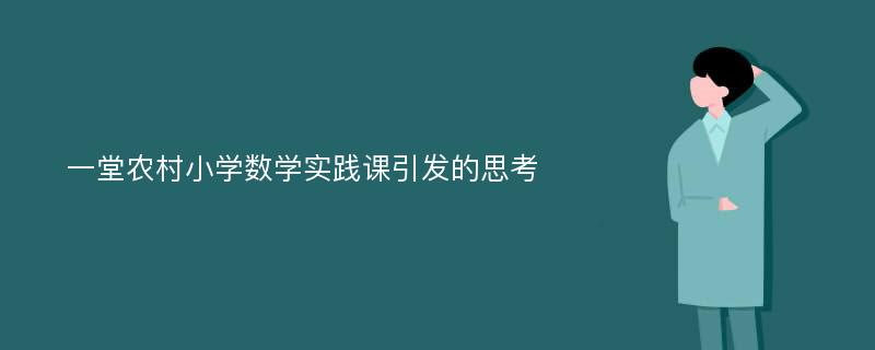 一堂农村小学数学实践课引发的思考