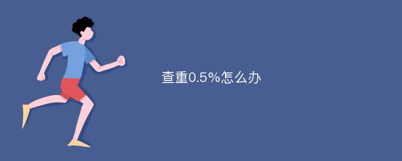 查重0.5%怎么办