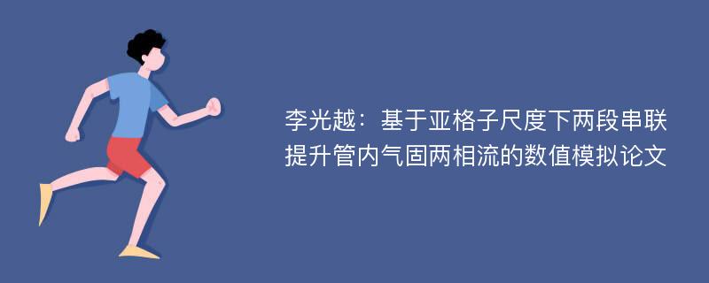 李光越：基于亚格子尺度下两段串联提升管内气固两相流的数值模拟论文