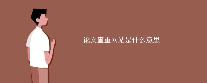 论文查重网站是什么意思