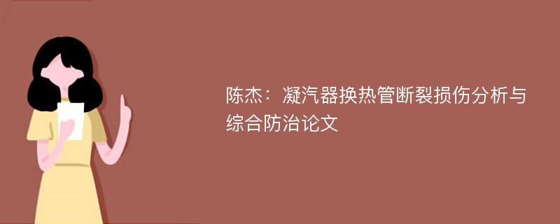 陈杰：凝汽器换热管断裂损伤分析与综合防治论文